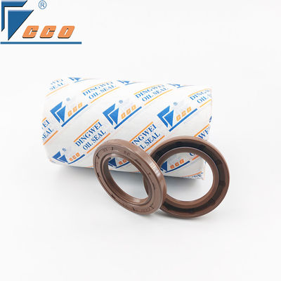 FKM TC Tipo de sello de aceite Temperatura hasta 250 ° C Sellos de aceite de doble labio marrón para transmisión